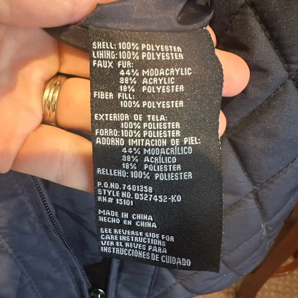 d.e.t.a.i.l.s‎ Quilted Puffer Jacket - New without Tags, Blue - 1X